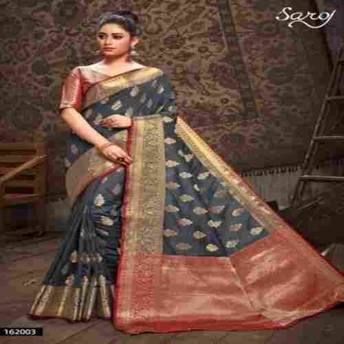 Fancy Silk Saree With Blouse Piece