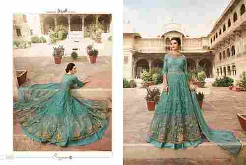 Semi Stitched Ladies Long Gown