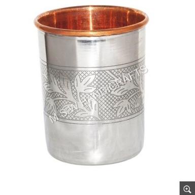Silver Steel Copper Embossed Glass