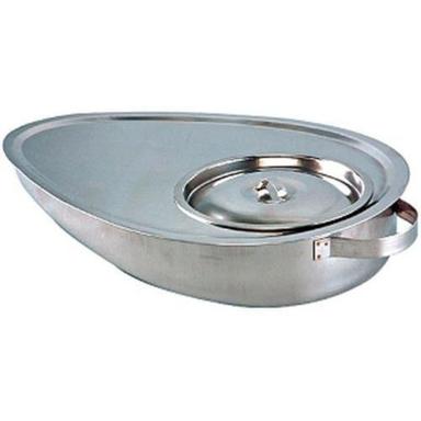 Silver Stainless Steel Hospital Bed Pan