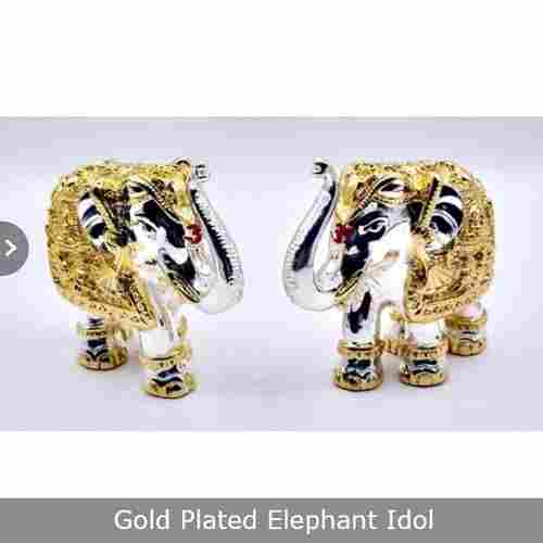 Gold Plated Elephant Idol