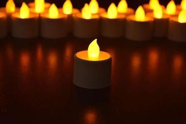 Yellow Eco-Friendly Led Candle Diwali Lights