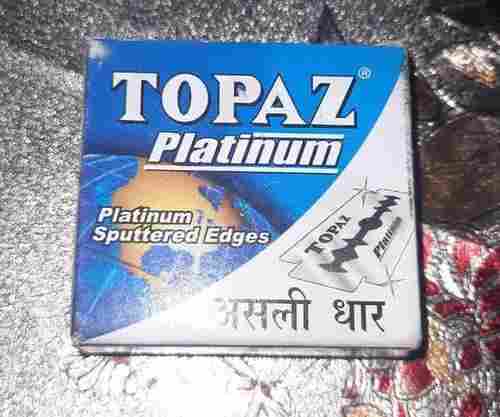 Platinum Sputtered Edge Topaz Shaving Blade