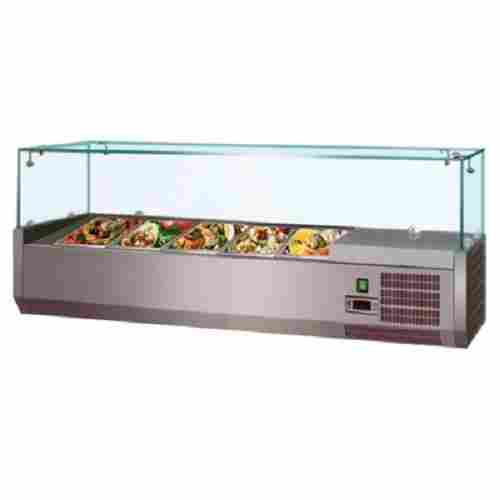 Excellent Strength Pizza Counter with Transparent Glass Cover