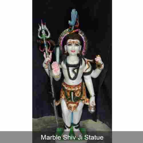 Multicolour Shiv Ji Marble Statue