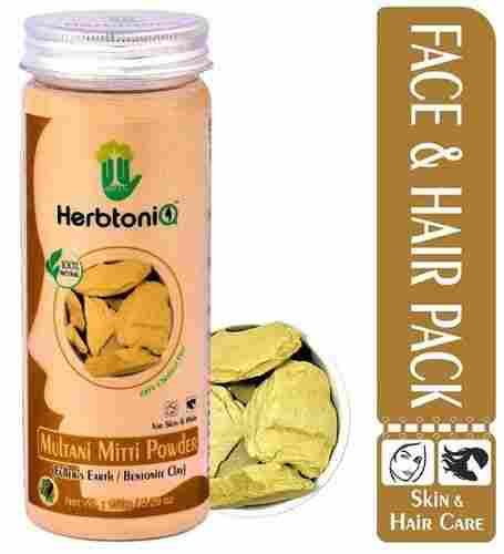 Herbtoniq 100% Natural Multani Mitti Powder (Fullera  S Earth/Calcium Bentonite Clay) For Face Pack And Hair Pack (150 G)
