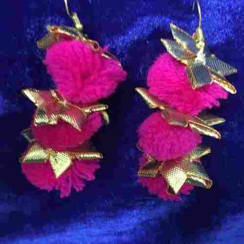 Gold Pom Pom Earrings