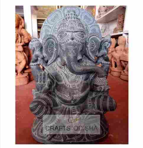 Black Stone Lord Ganesha Statue