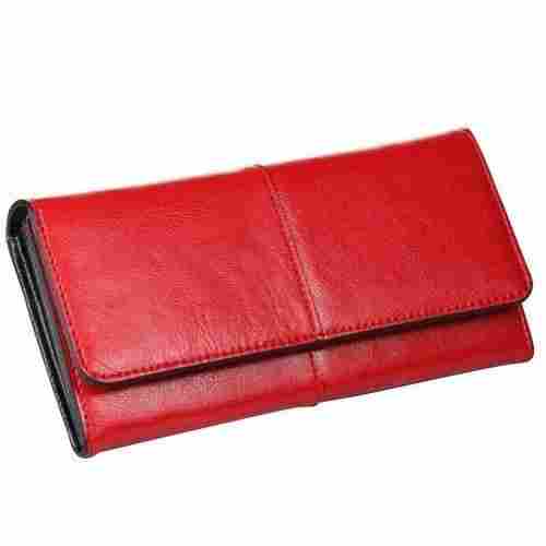 Red Color Ladies Leather Wallet