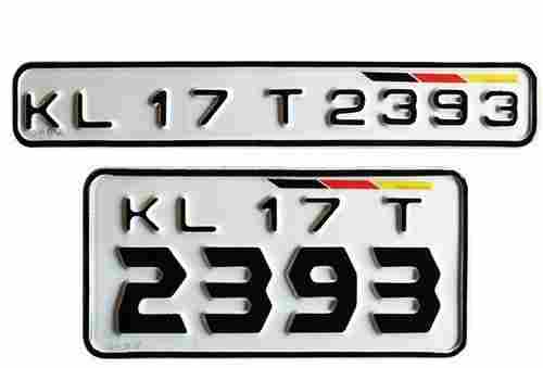 Bike License Number Plate