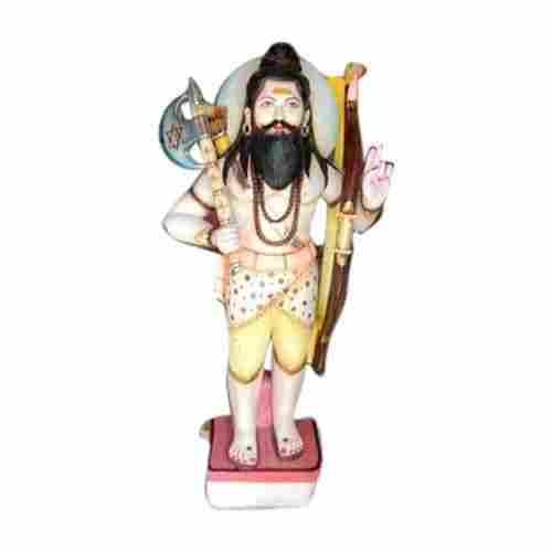 Multicolor Painted Hindu Bhagwan Marble Parshuram Statue