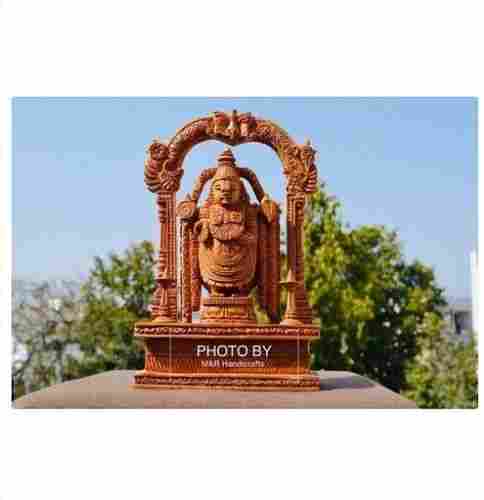 Wooden Fine Hand Carved Tirupati Balaji Statue