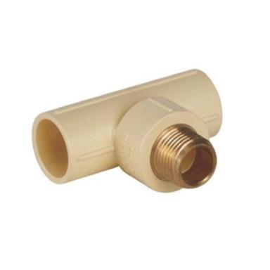 White Brass Male Threaded Cpvc Pipe Tee