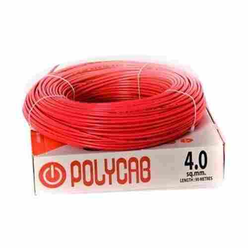 Polycab Red 4.0 SQMM PVC Insulated Copper Wire