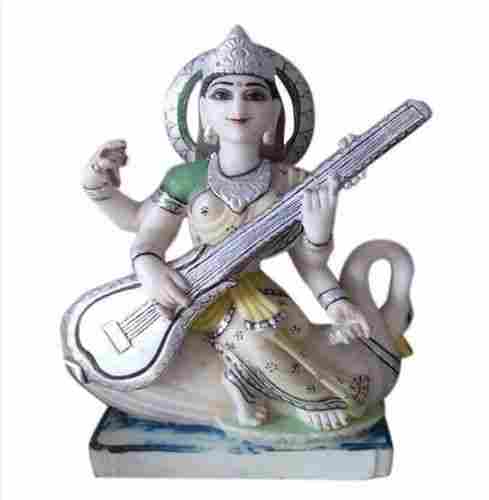 Handmade Multicolour Goddess Saraswati Statue