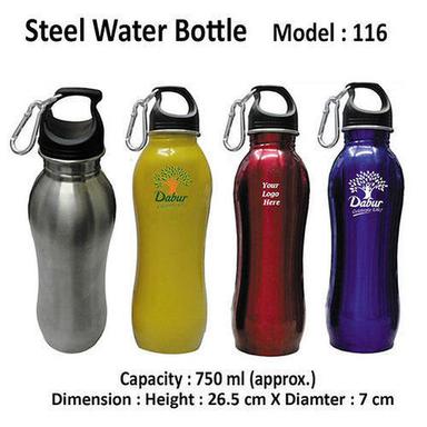 Multicolor Reusable Steel Water Bottle (750 Ml)