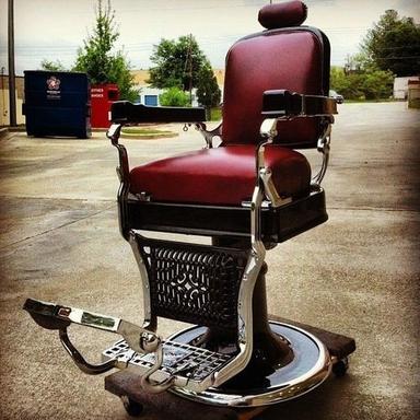 Metal Height Adjustable Heavy Duty Salon Furniture Vintage Barber Chair