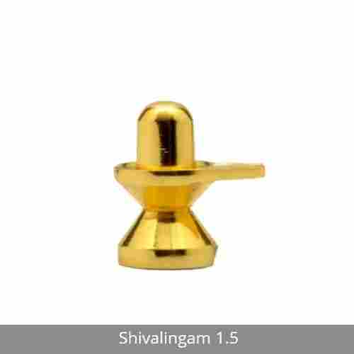 1.5 Inch Gold Plated Shivalingam