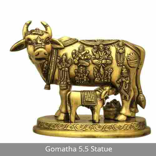 5.5 Inch Brass Gomatha Statue