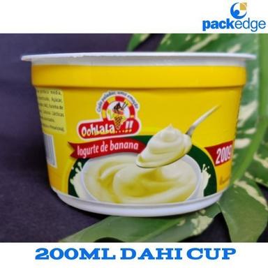 Plastic 200 Ml Sleeved Dahi Cup Application: For Food