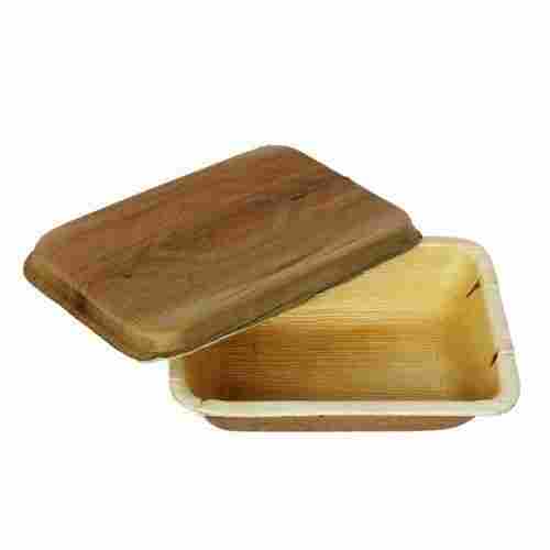 Rectangular Disposable Areca Leaf Food Container for Packaging
