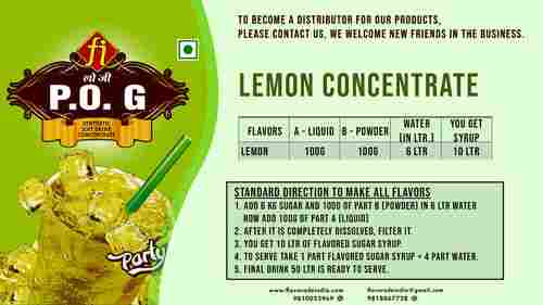Lemon Concentrate For Soft Drink