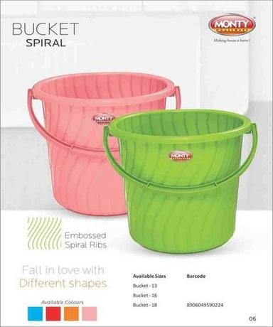 Mix Storage Bucket With Embossed Spiral Rib