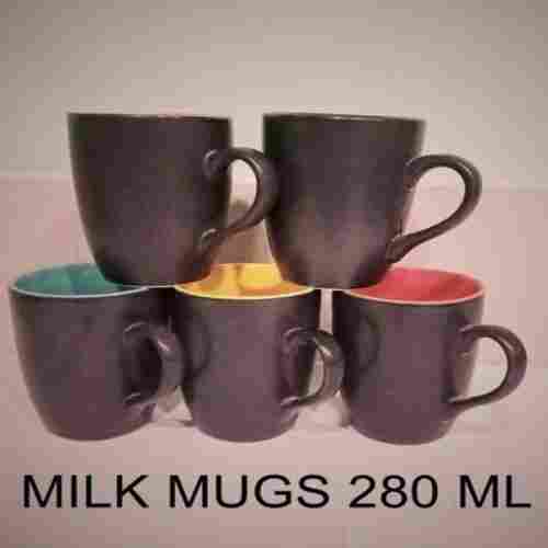 280ml Plain Pattern Ceramic Milk Mugs For Home, Office, Gifting