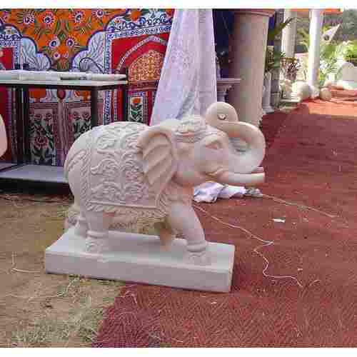 White Sandstone Elephant Statue