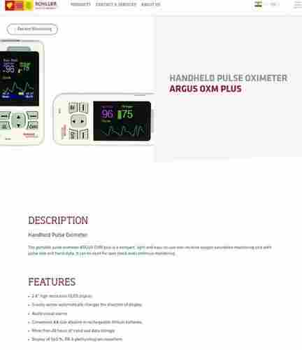Argus Oxm Plus Handheld Pulse Oximeter