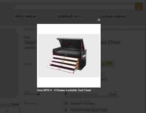 Groz 4 Drawer Lockable Tool Chest