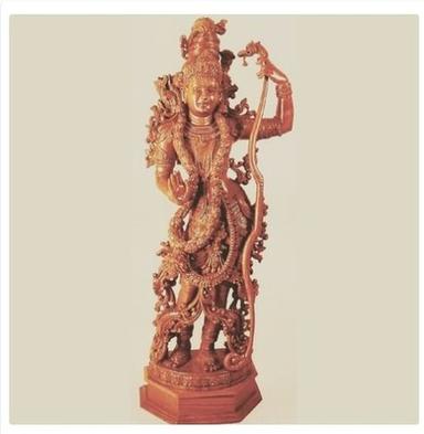 Easy To Clean Teak Wood Rama Statue