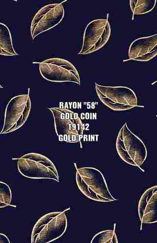 Rayon 17kg Gold Print Fabric
