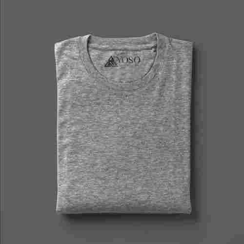 Mens Grey Plain T Shirt