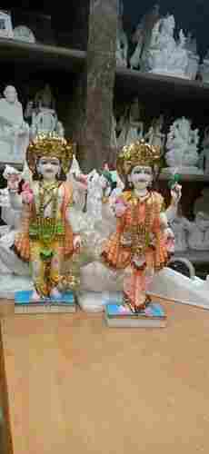 Marble Vishnu And Laxmi Statue