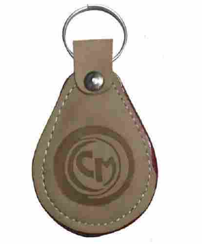 Brown PU Leather Keychain