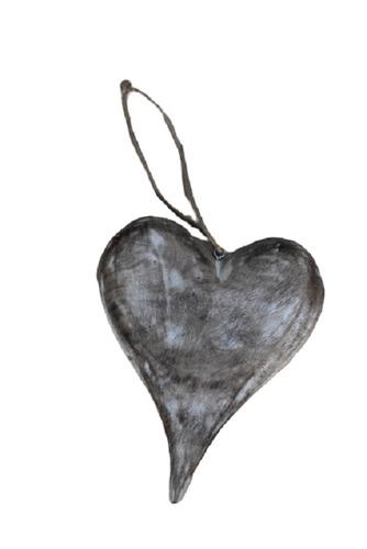 White Wash Finish Beautiful Wooden Heart For Home & Office Decor
