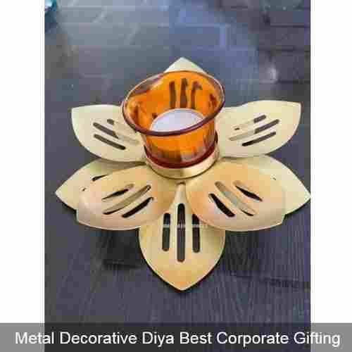 Flower Shape Metal Decorative Diya