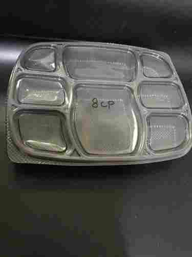 8CP Reusable Plain Transparent Plastic Food Packaging Plates