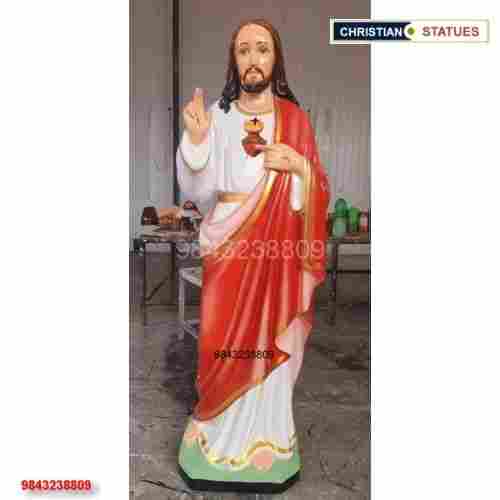 4 Feet Jesus One Hand Blessing Fibre Statue