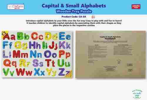 Capital And Small Alphabets Wooden Tray Puzzles Game