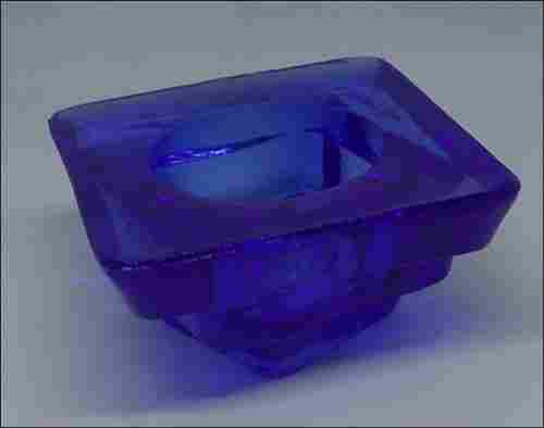 Blue Decorative Glass Candle Votive Holder