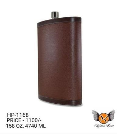 Dark Brown Stainless Steel Hip Flask