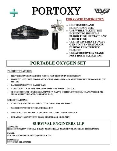 Portoxy Portable Oxygen Cylinder Humidity: No