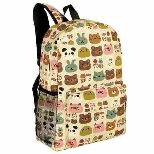 Two Compartments School Canvas Bag