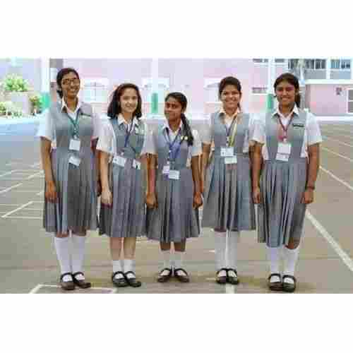 Girls Knee Length School Uniform