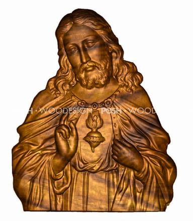  Nilgiri Nilambur Teak Wood Jesus Sculptures Size: 78