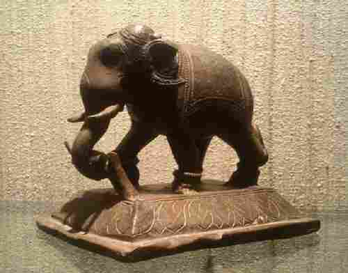 Standing Bronze Elephant Statue