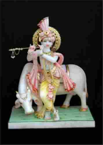 Multicolor Marble God Krishna Statue