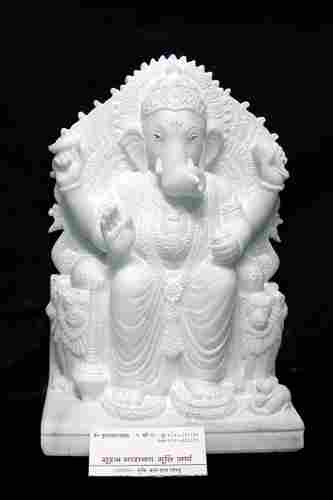 White Marble Ganesh Ji Statue